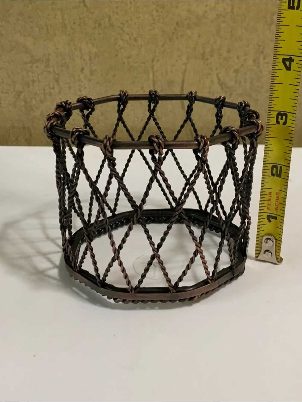 PARTYLITE Home Scentiments Small Metal Basket Candle Holder P7047 NEW in Box - Picture 5 of 7